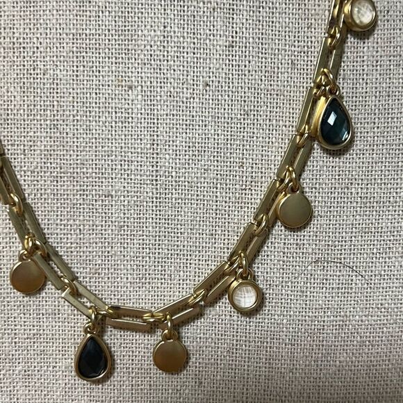 Lucky Brand Gold and Black Necklace with Dainty Design NWT #LBNK7 - Picture 5 of 7